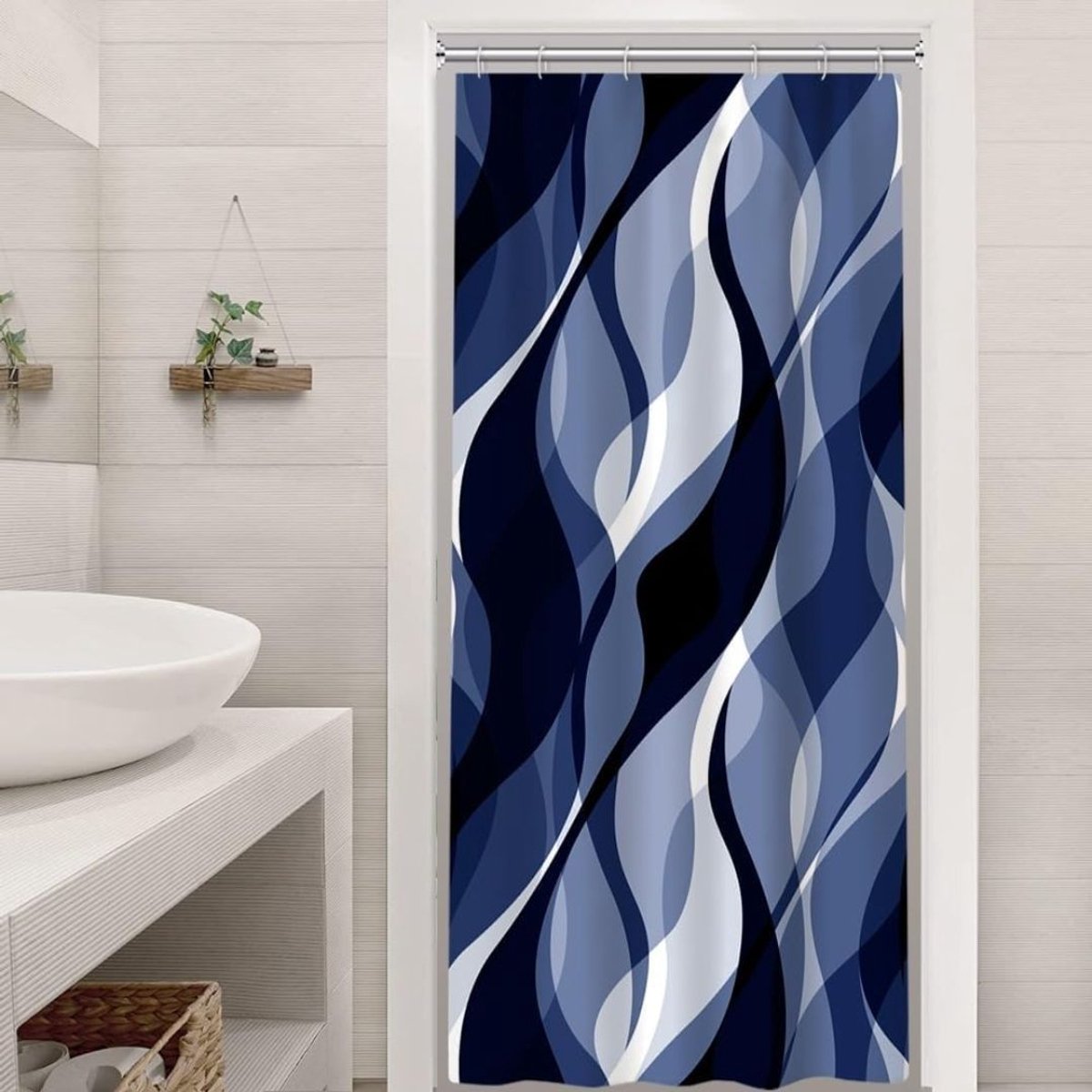 MRKK® Douchegordijn Anti Schimmel - Gordijn voor Douchestang - Doucheset - Blauw