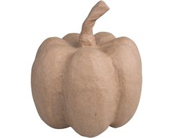 Papier-maché pompoen - Knutselobject - Creatief decoreren - FSC gerecycled materiaal - 15 cm - Meerkleurig