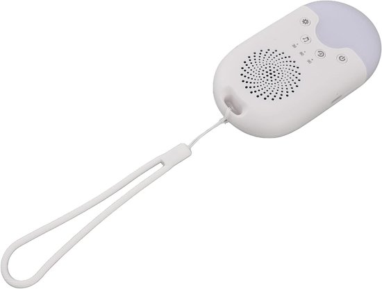 Draagbare Geluidsmachine - Witte Ruis Apparaat - Ontspannen Slapen - Met Kleurrijk Nachtlampje - 125x70x35mm - Wit — afbeelding 3