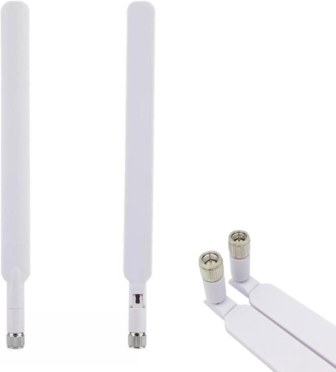 LTE Antenne - WLAN Netwerk - Signaal Verbeteren - Omnidirectioneel 5dBi - 2 Stuks - Wit