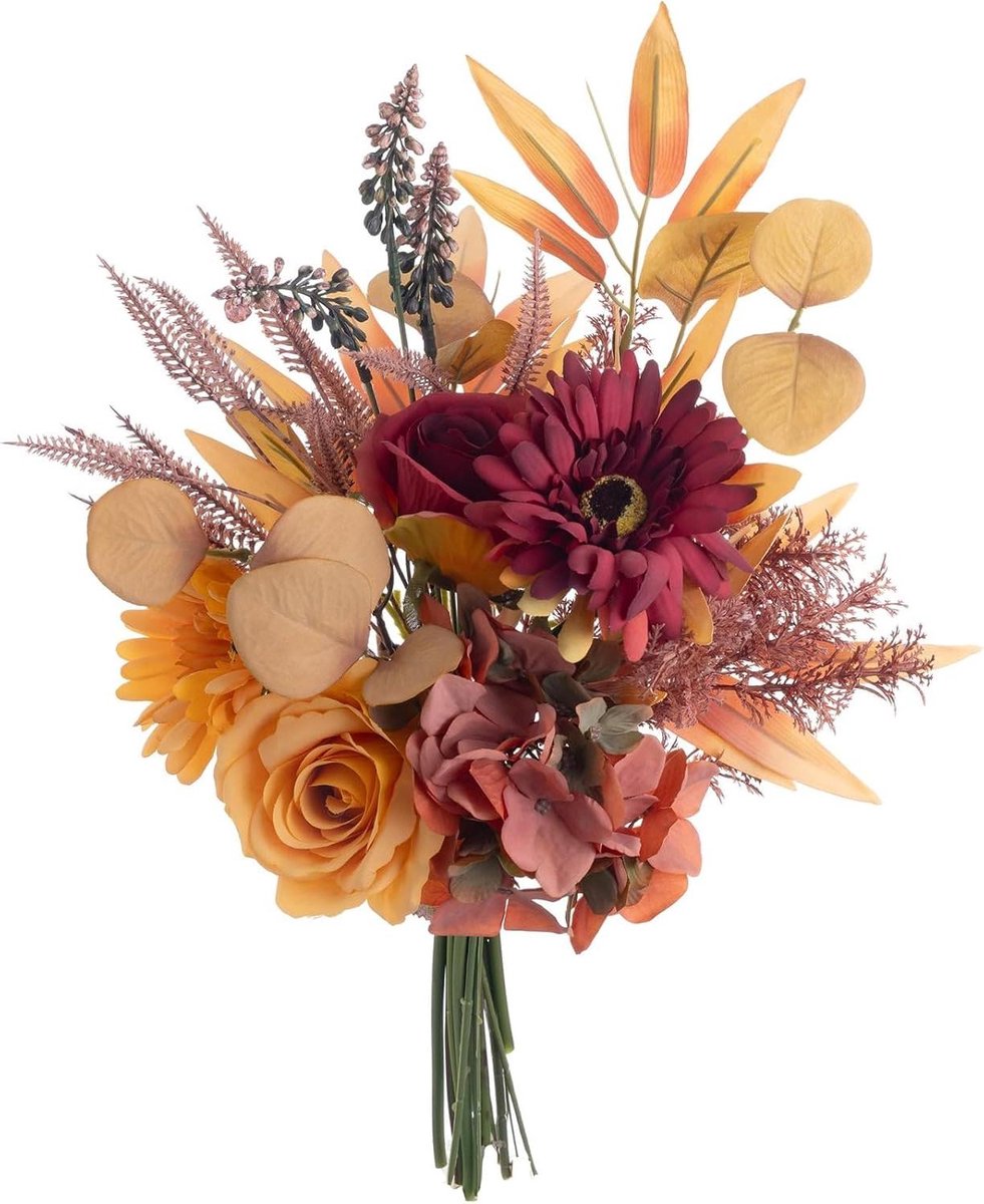 Nep Zijden Bloemen Boeket - Kunstbloemen Stukken - Huiskeuken Decor - Professioneel Ontwor