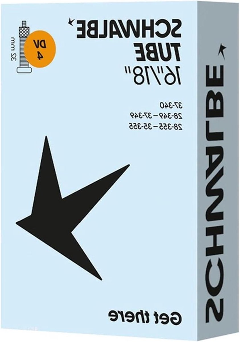 Fietsbinnenband DV4 - Reserve binnenband - Fietsband reparatie - Butyl rubber - 28/37-340/355 - Zwart