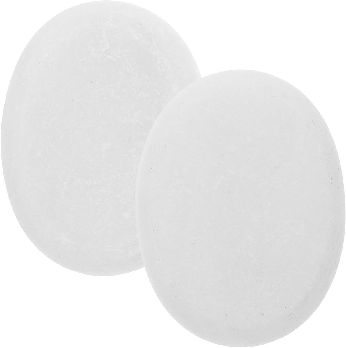 Marmeren Massagestenen - Koudetherapie Set - Spieren Ontspannen - Natuurlijk Materiaal - 8 x 6 x 1.3 cm - Wit