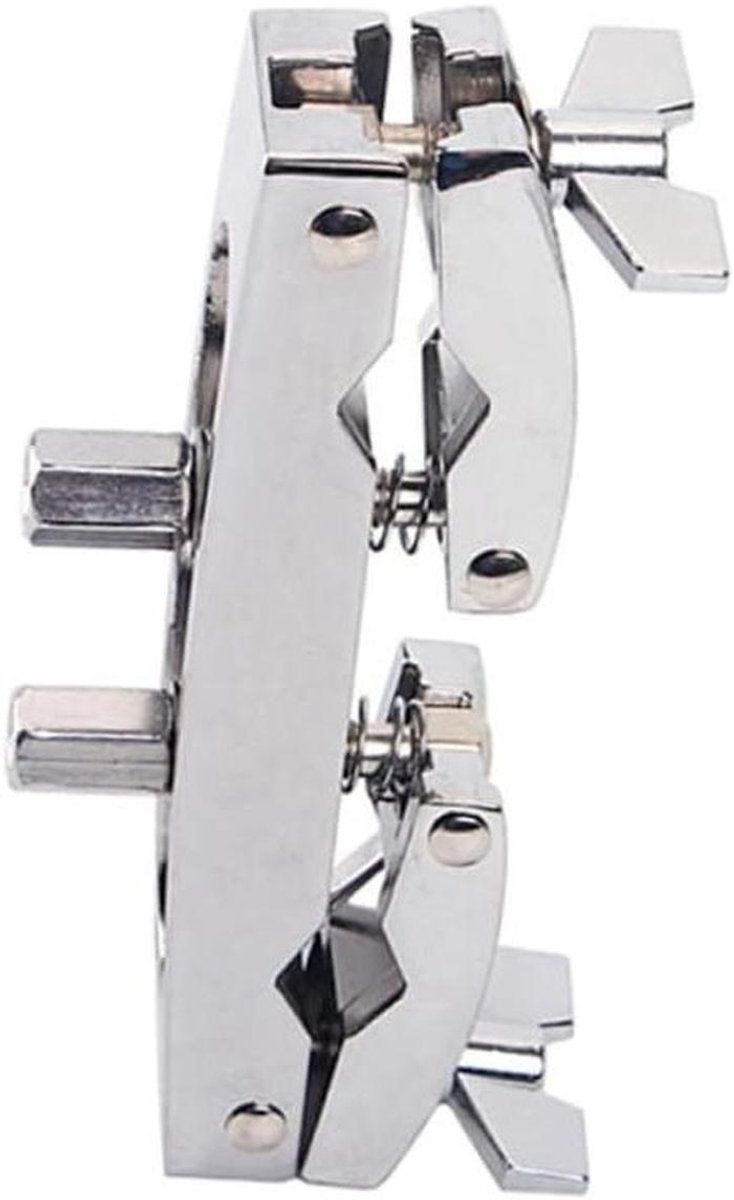 Drum Klem - Percussie Clip - Muziek Maken - Verstelbare Hoogte - 16.1 x 3.3 x 5 cm - Zilver