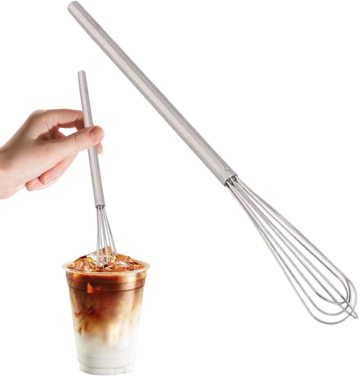 Mini Garde - Draadbezem Keuken - Sauzen Mengen - Roestvrij Staal - 25 cm - Zilver
