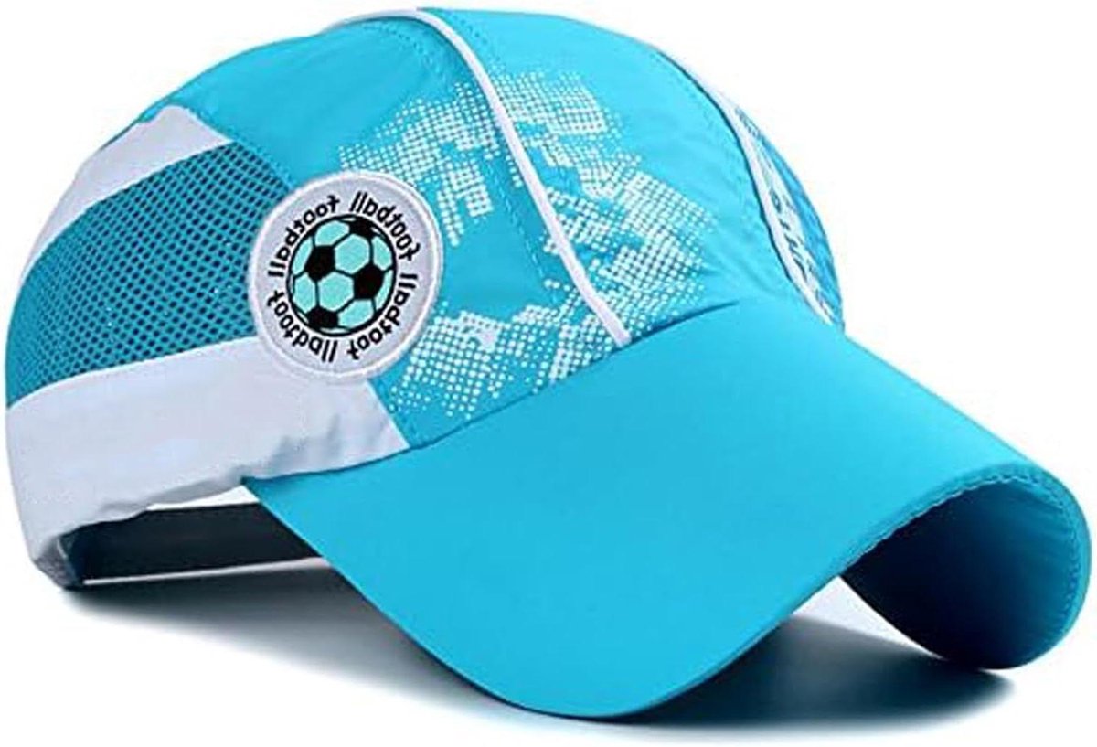 Kinder Zonnehoed - Pet Mesh - Bescherming Tegen Zon - Ademend Mesh Materiaal - 51-54cm Hoofdomtrek - Blauw