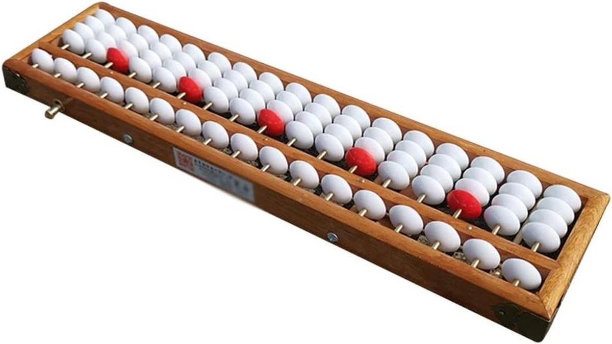 Houten Telraam - Educatief Hulpmiddel - Wiskunde Leren - Veilig Materiaal - 50 gram - Wit
