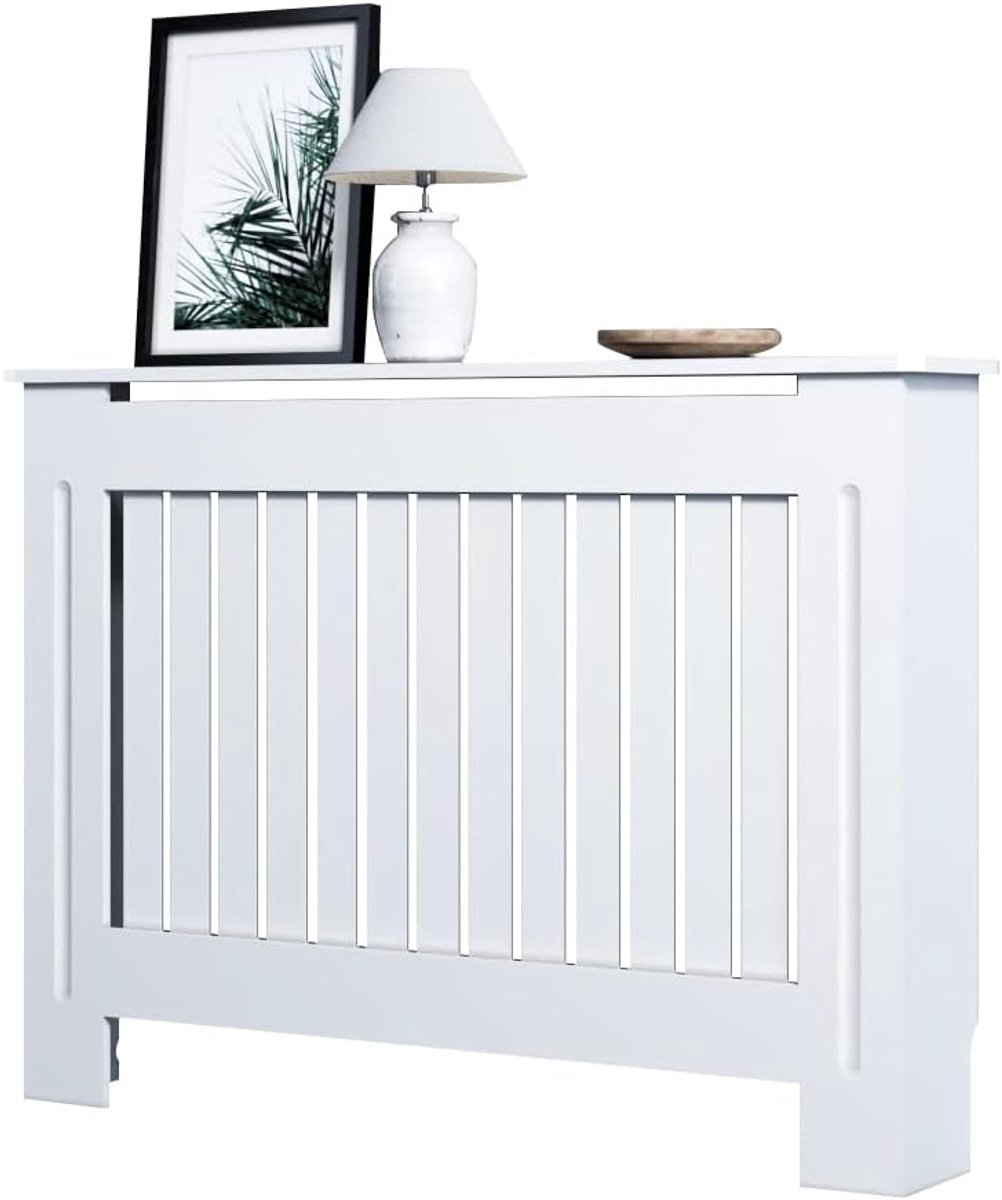 Radiatorombouw - Verwarming bekleding - Ruimte decoreren - Veilig voor kinderen - 112 cm breed - Wit