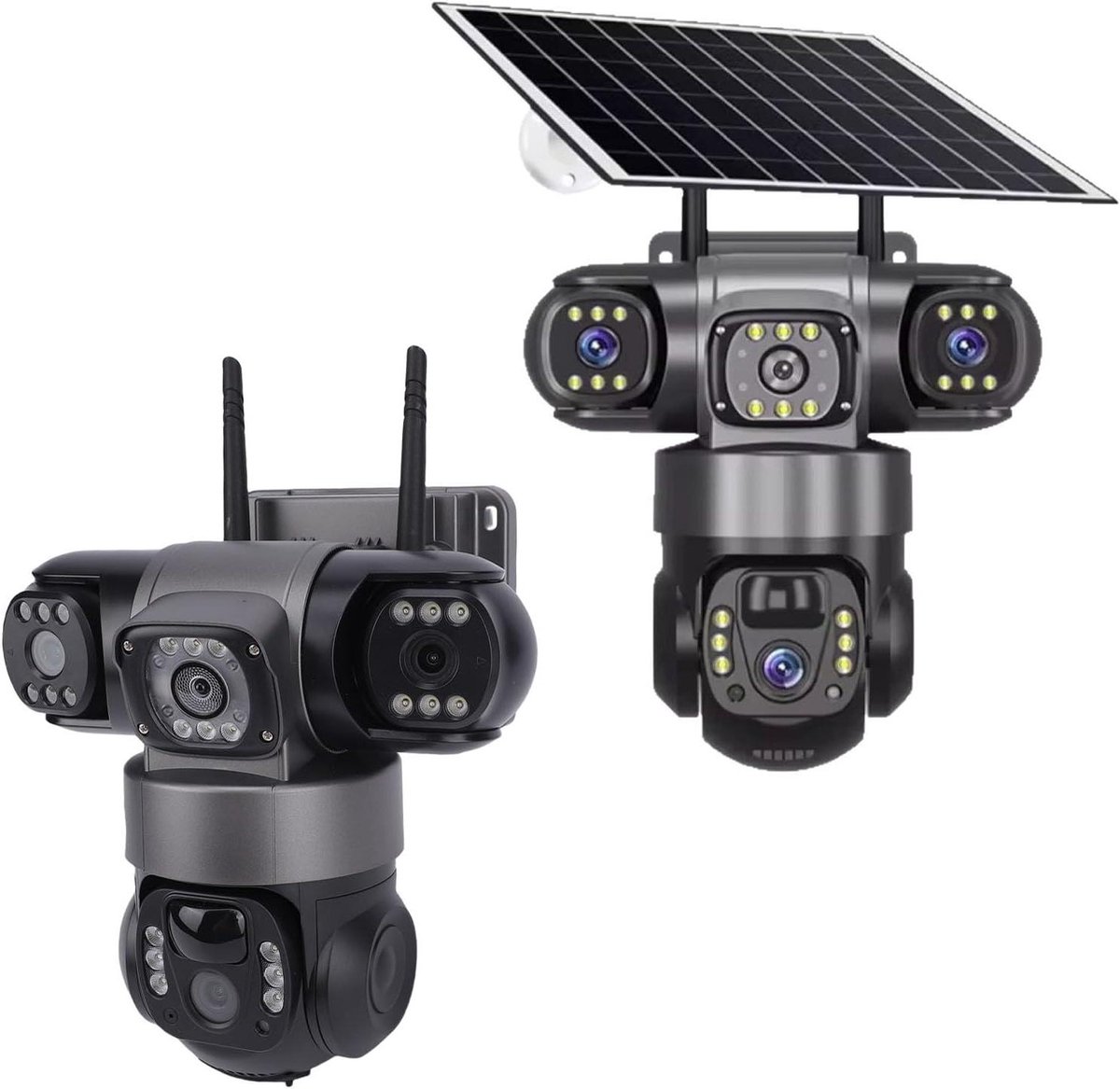 Beveiligingscamera - Draadloze camera - Huis bewaken - 360 graden dekking - 10x zoom - Zwart