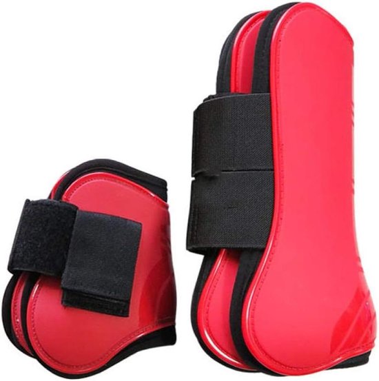 Paard Beenbeschermers - Huisdier Rijlaarzen - Paardensport Bescherming - Volledige Poot Dekking - 4 Stuks Set - Zwart