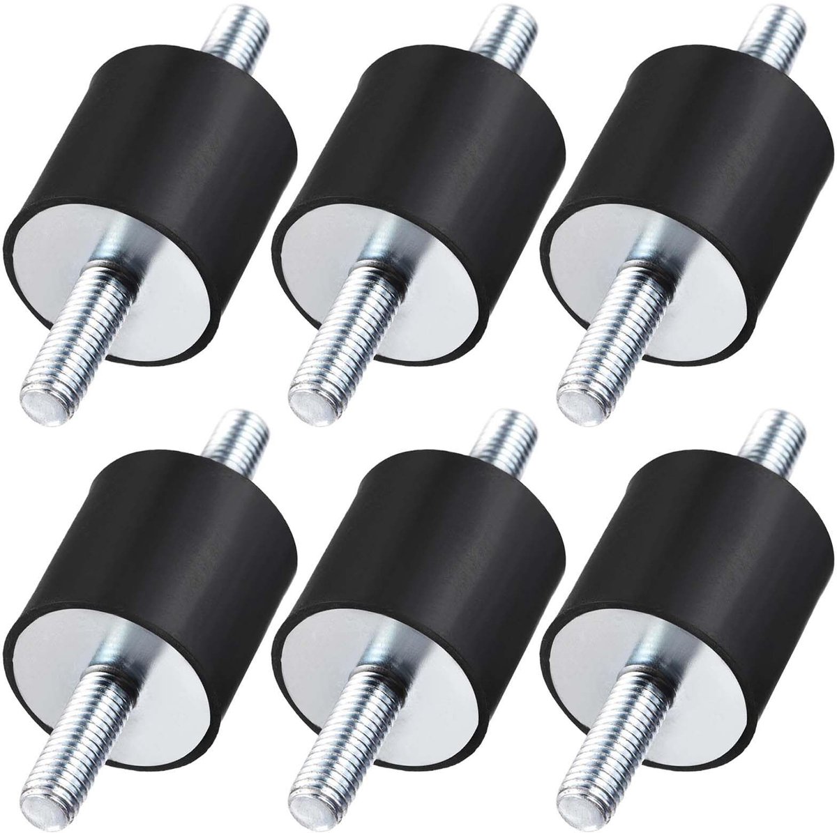 Set van 6 Rubber Buffers M8 Vibration Dampers voor Compressoren en Motoren