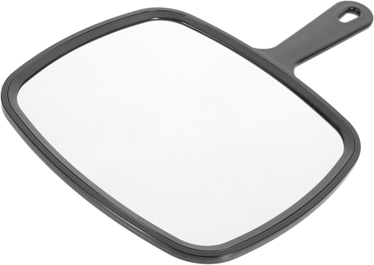Handspiegel - Make-up spiegel - Dagelijks gebruik - Ergonomisch handvat - 32 cm lengte - Zwart