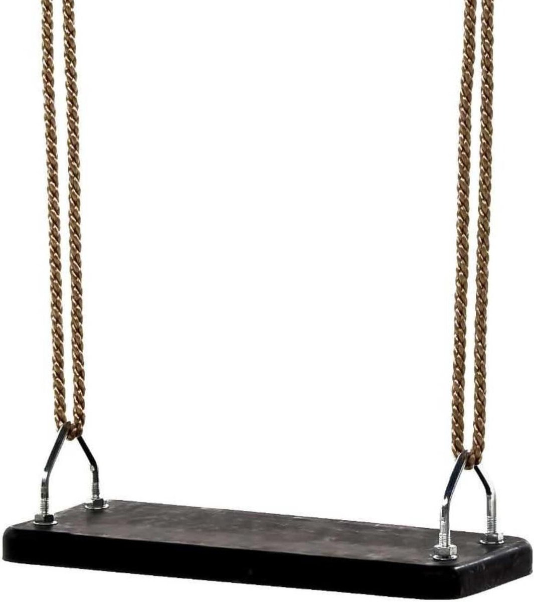 Schommelzitje - Plank schommel - Buiten spelen - Verstelbare touwen - 448 cm breed - Zwart