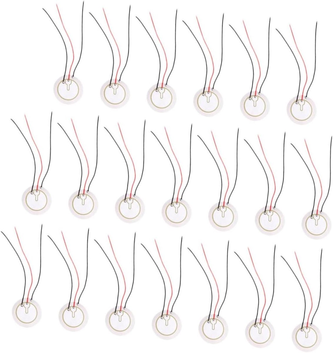 Piezo Elementen - Geluidssensoren - Muziek Instrumenten - Vibratie Omzetting - 20 Stuks - Zilverkleurig