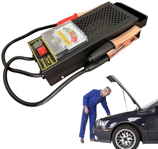 Accutester - Voertuigdiagnose - Batterij Controle - Kleurgecodeerde Voltmeter - 12 Volt - Zwart