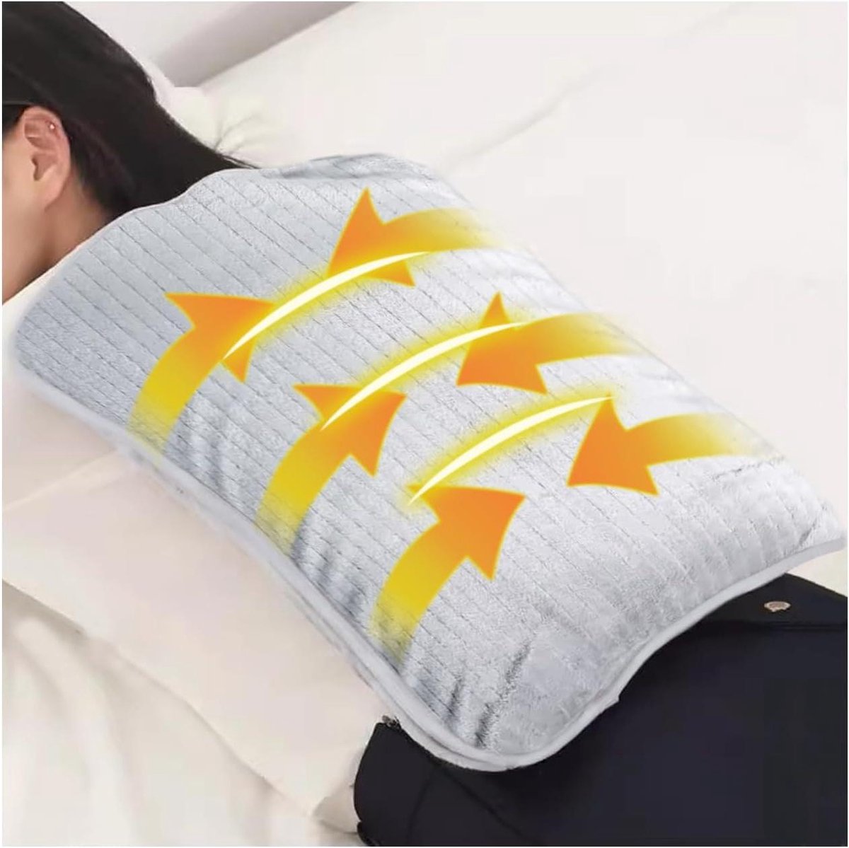 Warmwaterkruik met hoes - Therapie zak - Pijnverlichting - Extra groot ontwerp - 355x45 cm - Grijs