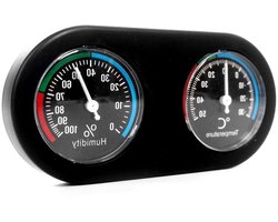 Dual Dial Thermometer en Hygrometer voor Reptielen - Temperatuur en Vochtigheid Meter voor Hagedissen, Schildpadden en Spinnen