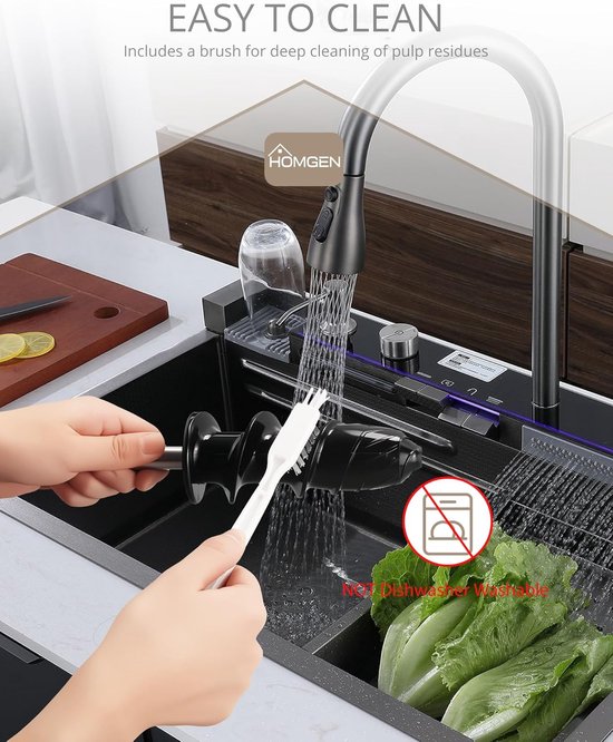 Sapcentrifuge Opzetstuk - Keukenmachine Accessoire - Verse Sappen Maken - Efficiënte Sapwinning - 26x18x10 cm - Wit — afbeelding 3