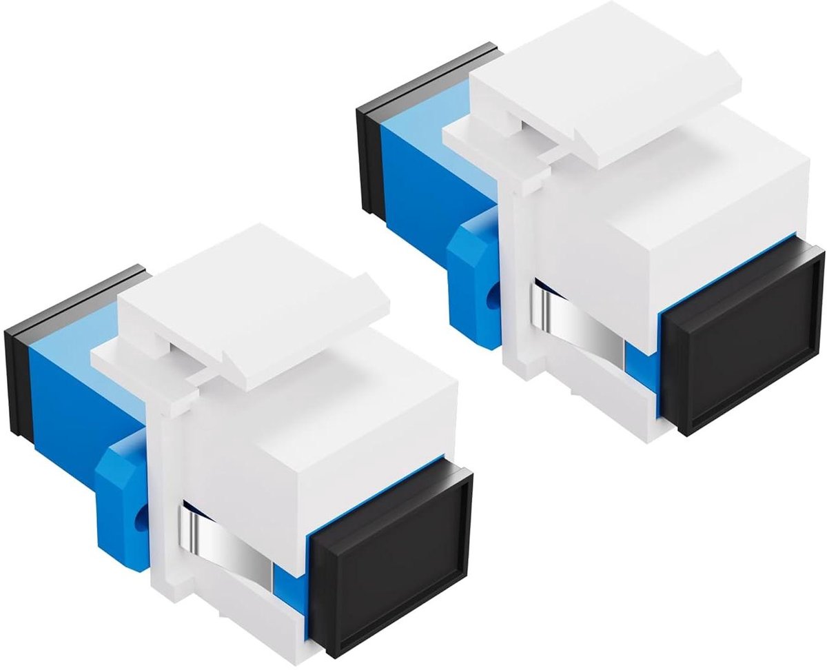 Glasvezel Koppelaar - SC Adapter - Netwerk Verbinding - Hoge Stabiliteit - 2 Stuks - Blauw