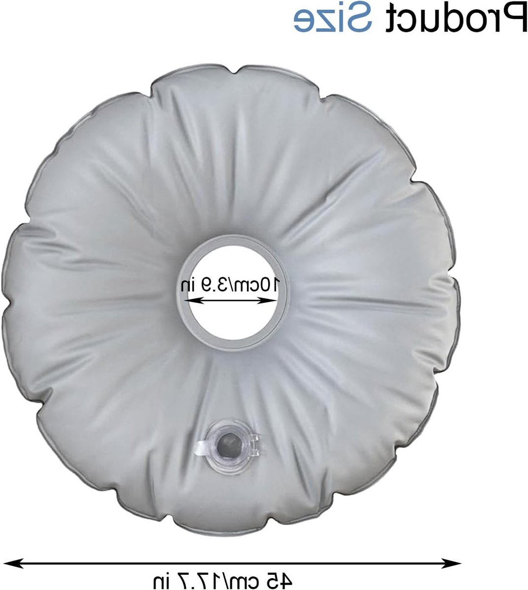 Set van 2 Parasol Gewichten met Vlaggenbasis en Water Spray Functie voor Buiten en Balkon
