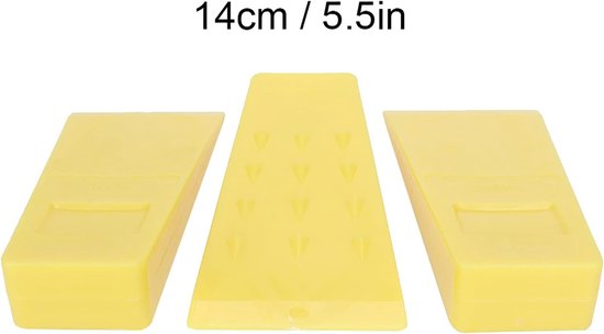Kettingzaag Wiggen - Boom Snoei Gereedschap - Bomen Vellen - Hoge Impact Kunststof - 3 stuks 5.5 inch - Geel — afbeelding 2
