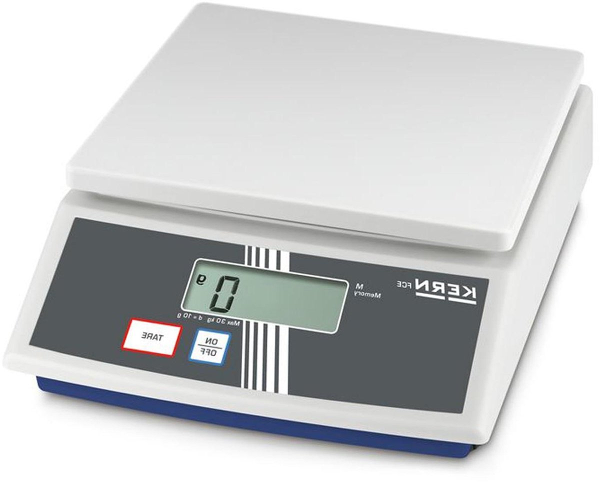 Precisieweegschaal - Compacte weger - Pakketten wegen - Snelle weergave - 15 kg bereik - Grijs