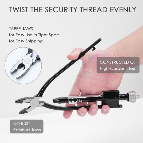 aladdien - Torsie Pliers - Veiligheidsdraad - Hoogwaardige kwaliteit - 9 inch - Voorwerkzaamheden - Handig gereedschap - Geschikt voor professionals... van Merkloos — afbeelding 5