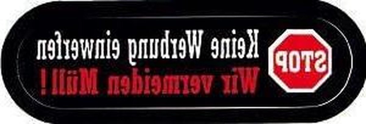 PVC sticker - Geen reclame - Postvak Vrijhouden - Permanent klevend - 6 x 15 cm - Wit