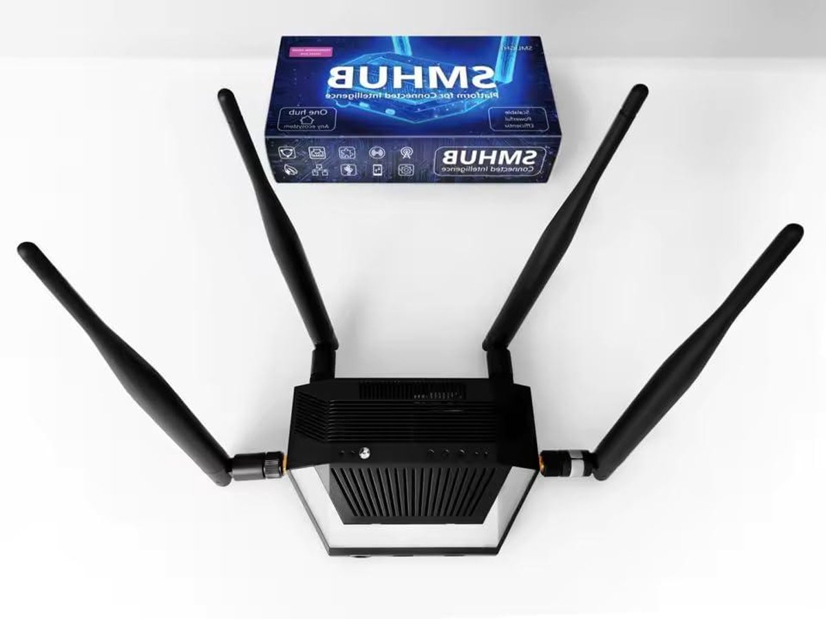 Smart Home Hub - Domotica Gateway - Apparaten Verbinden - Multi-protocol Ondersteuning - 4 x 3 x 15 cm - Zwart