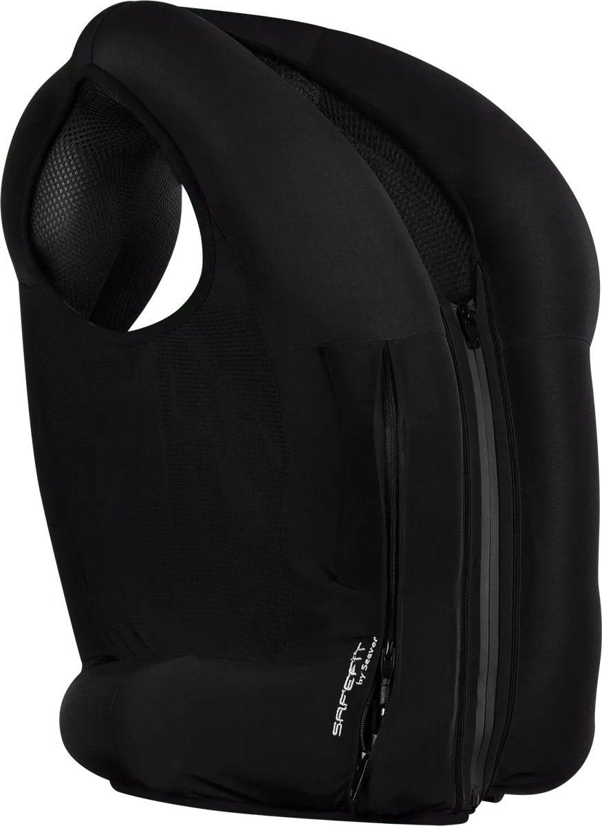 Seaver SAFEFIT Airbag Vest Lang Zwart
