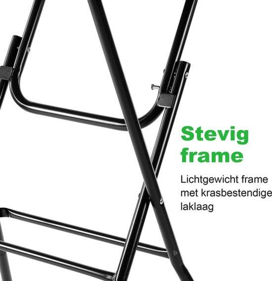 Bardi Inklapbare Tafel Rond - Campingtafel - Klaptafel - Vouwtafel Buiten - Tuintafel - Ø60 x 74 - Zwart van Merkloos — afbeelding 5