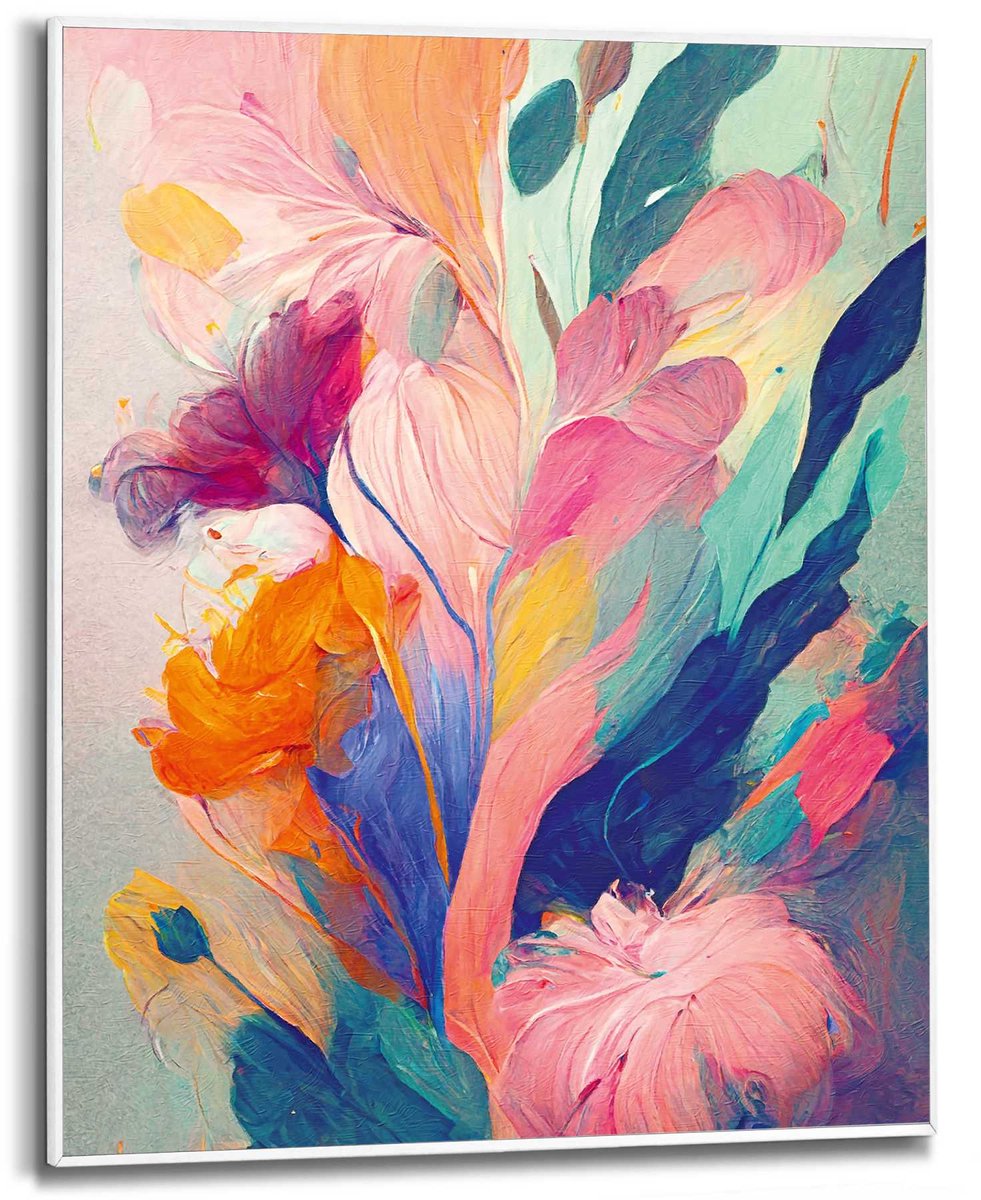 Schilderij Dreamy Flowers - 50 x 40 - Hout - REINDERS