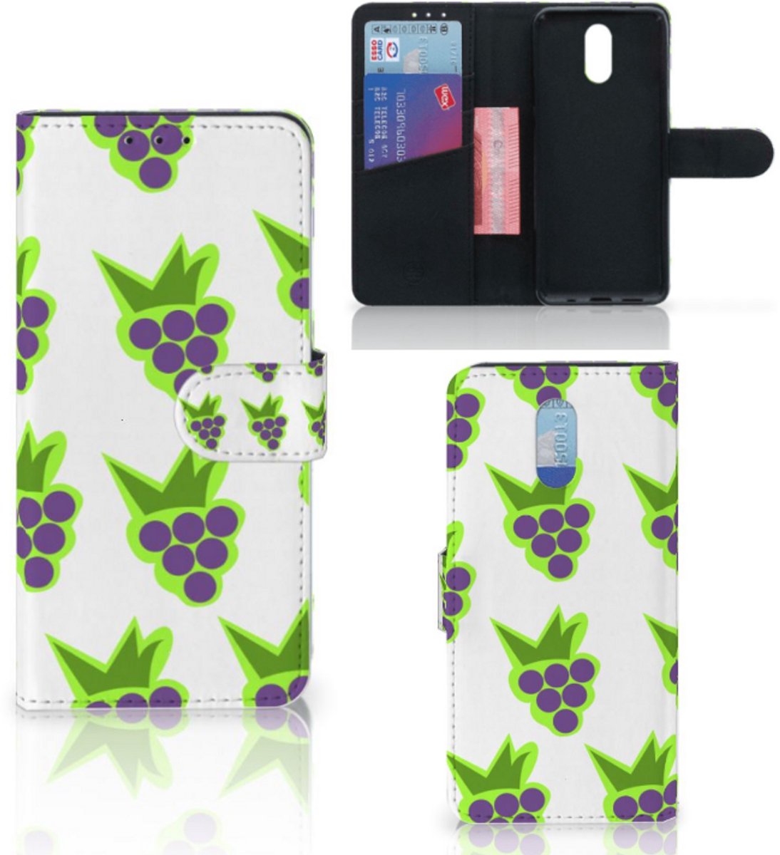 Book Case voor Nokia 2.3 Book Cover Druiven