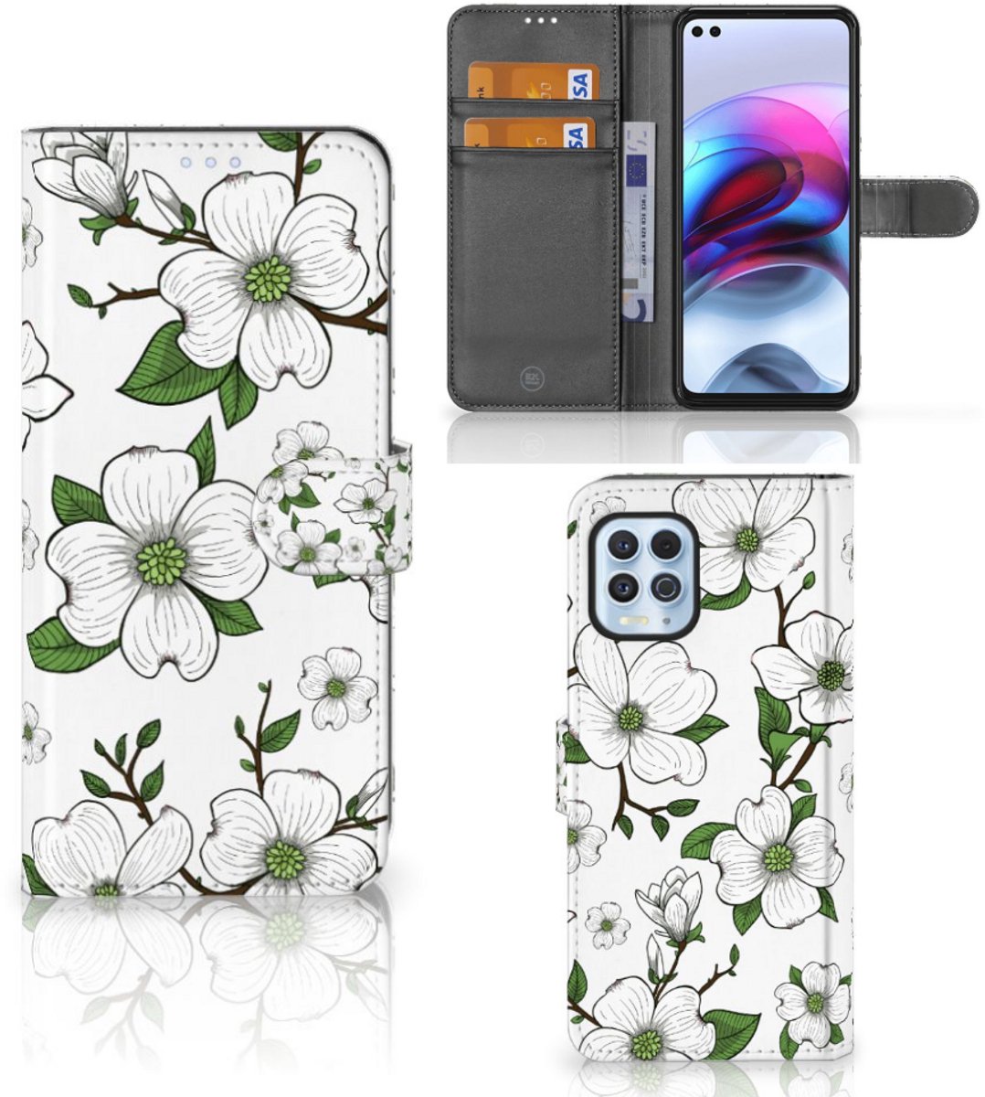 Motorola Moto G100 Hoesje Dogwood Flowers