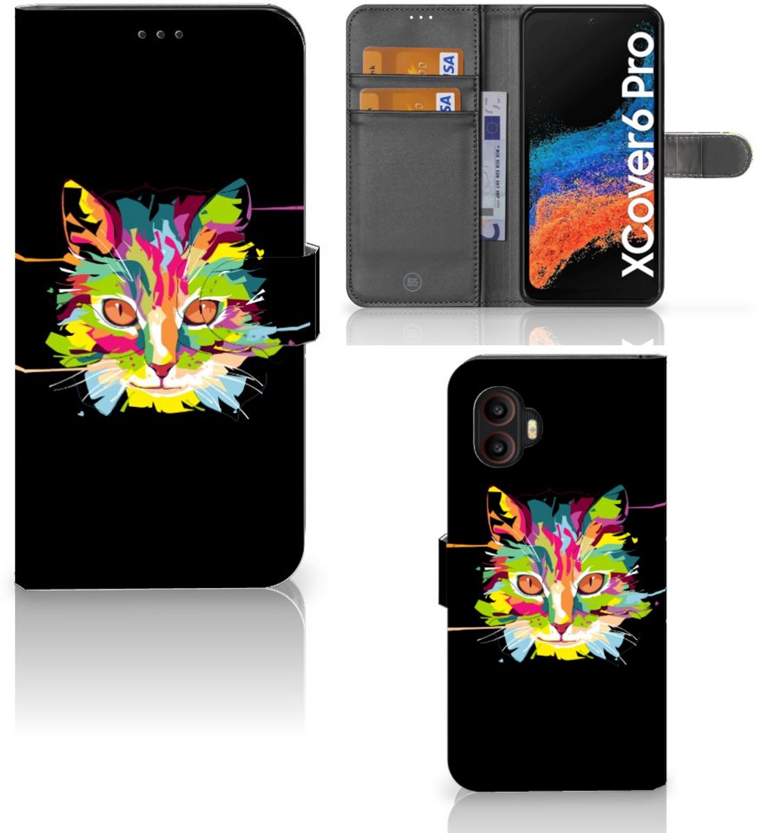 Samsung Galaxy Xcover 6 Pro Leuk Hoesje Cat Color