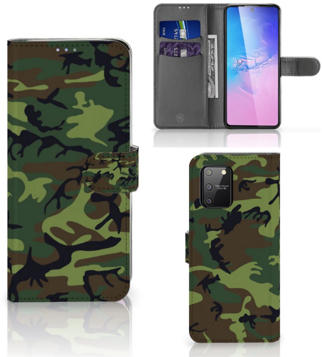 Samsung S10 Lite Telefoon Hoesje Army Dark