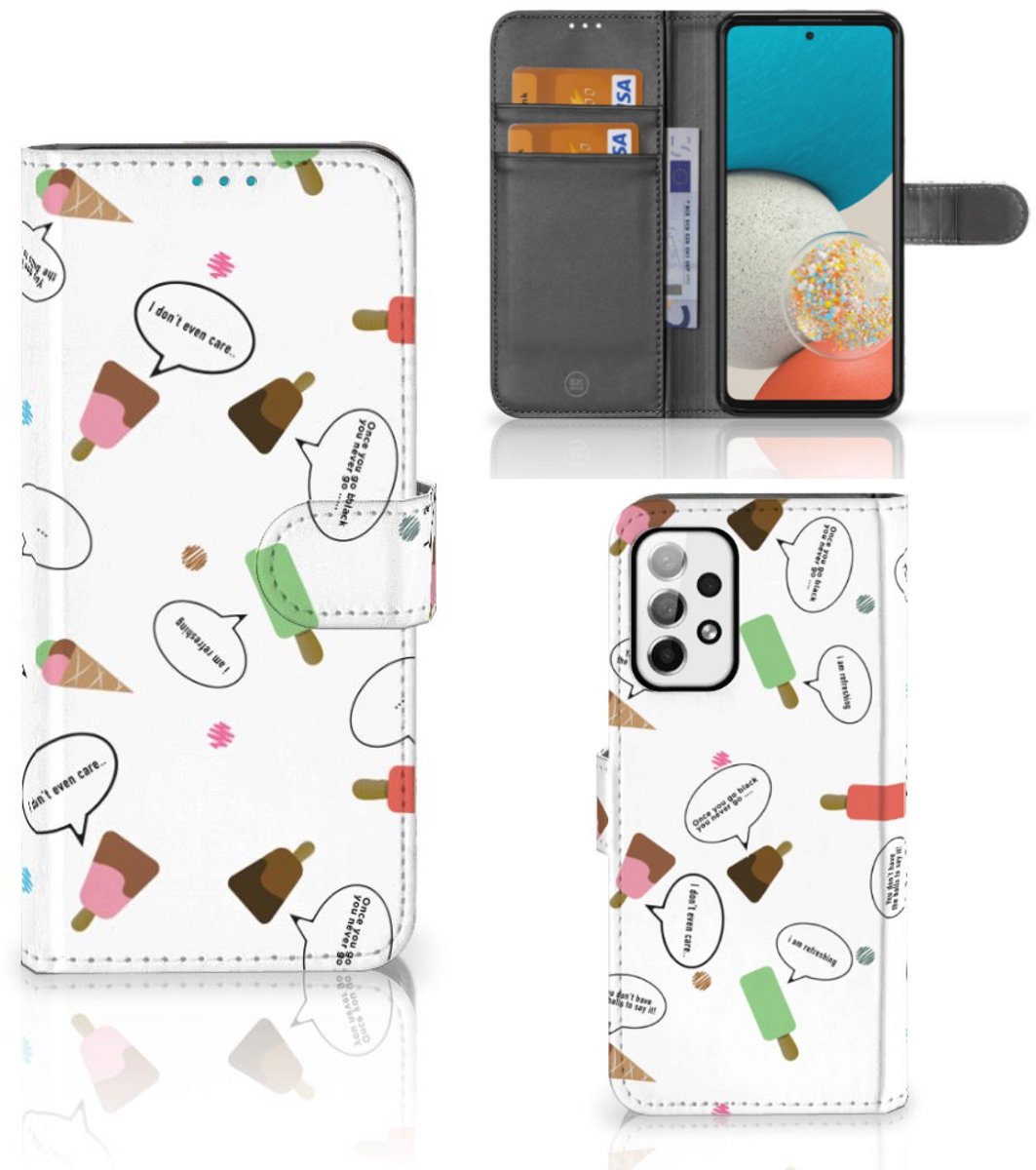 Book Case voor Samsung Galaxy A73 5G Book Cover IJsjes