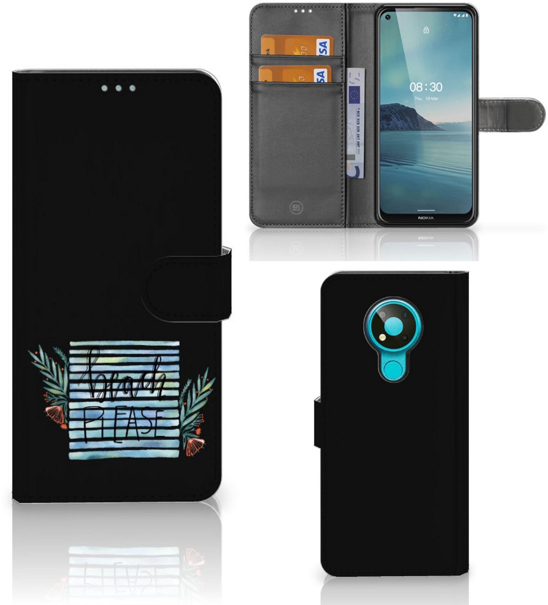 Nokia 3.4 Leuk Hoesje Boho Beach