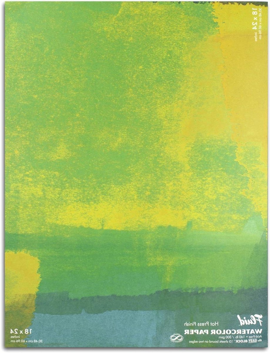Aquarelpapier Blok - Schilderpapier Katoen - Schilderen met Waterverf - Warm Pers Papier - 18 x 24 cm - Wit