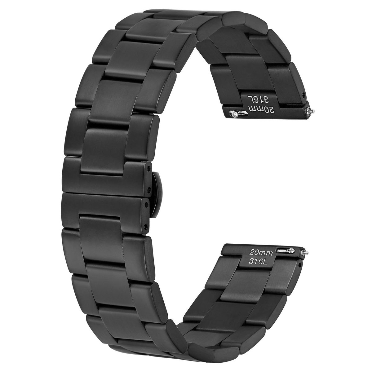 Cosensi - Robuuste metalen horlogeband - 316L roestvrij staal - Vouwsluiting - Verkrijgbaar in 18mm, 19mm, 20mm, 21mm, 22mm - Duurzaam en stijlvol ...