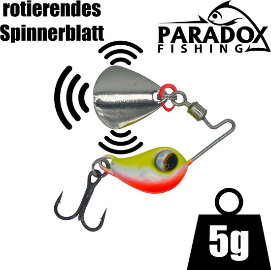 Jig Spinner, 5-delige set, 5 g, spin-jig voor baars, vissen, baars, aas, snoekbaars, snoekaas, loodkopspinner, spinner, spinner aas, optimaal baarsaas (5 g) — afbeelding 3