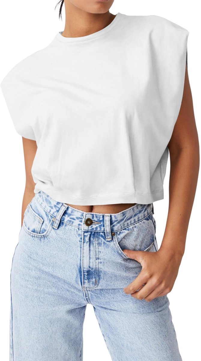 NTHProducts - Tanktop - Casual - Perfect voor de zomer - Wit - Losse fit - Comfortabel en stijlvol - Geschikt voor dames - M