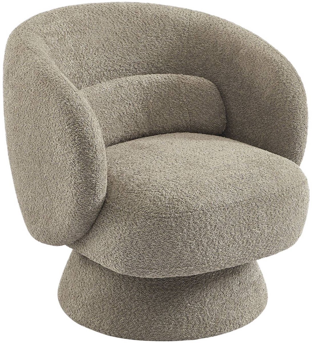 sweeek Fauteuil 360° draaibaar in stof met kussen - elias beige