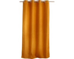 ED ENJOY HOME Verduisteringsgordijn met oogjes, 135 x 240 cm, mosterdgeel, 100% polyester, collectie Floppy