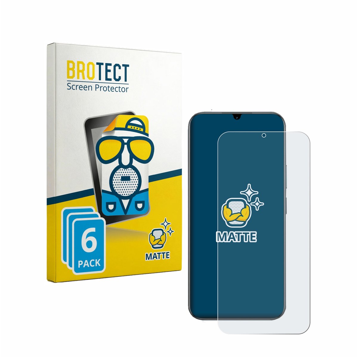 BROTECT - Screenprotector voor realme C100 5G - Folie Beschermfolie matte 6 Stuks