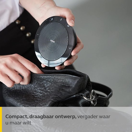 Draagbare Speakerphone met USB en Bluetooth voor Conferentiegesprekken - HD Voice & UC Gecertificeerd van Jabra — afbeelding 2