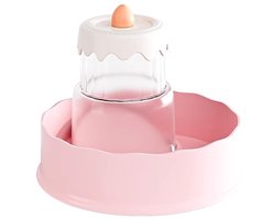 Hamstervoerbak - Automatische caviavoerbak - Ook Geschikt voor gerbils, ratten, chinchilla's, fretten en egels (roze)
