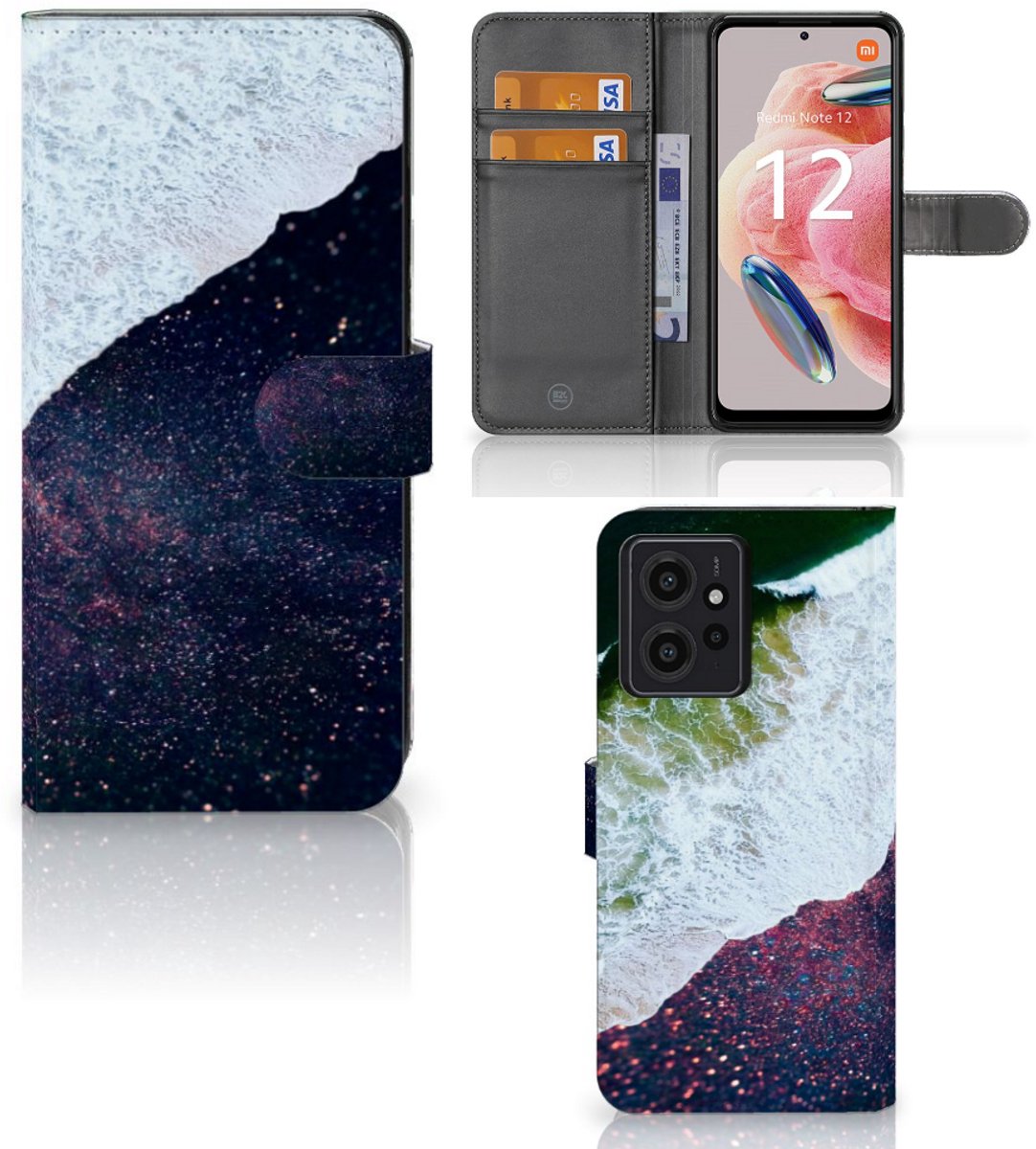 Boekhoesje voor Xiaomi Redmi Note 12 4G Book Case Sea in Space