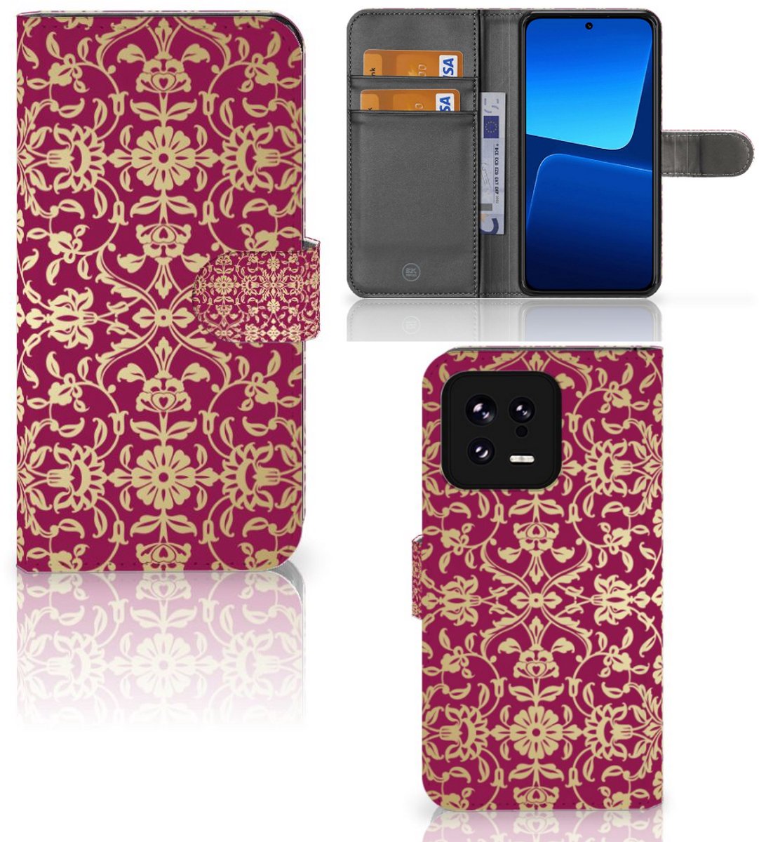 Wallet Case Xiaomi 13 Barok Pink
