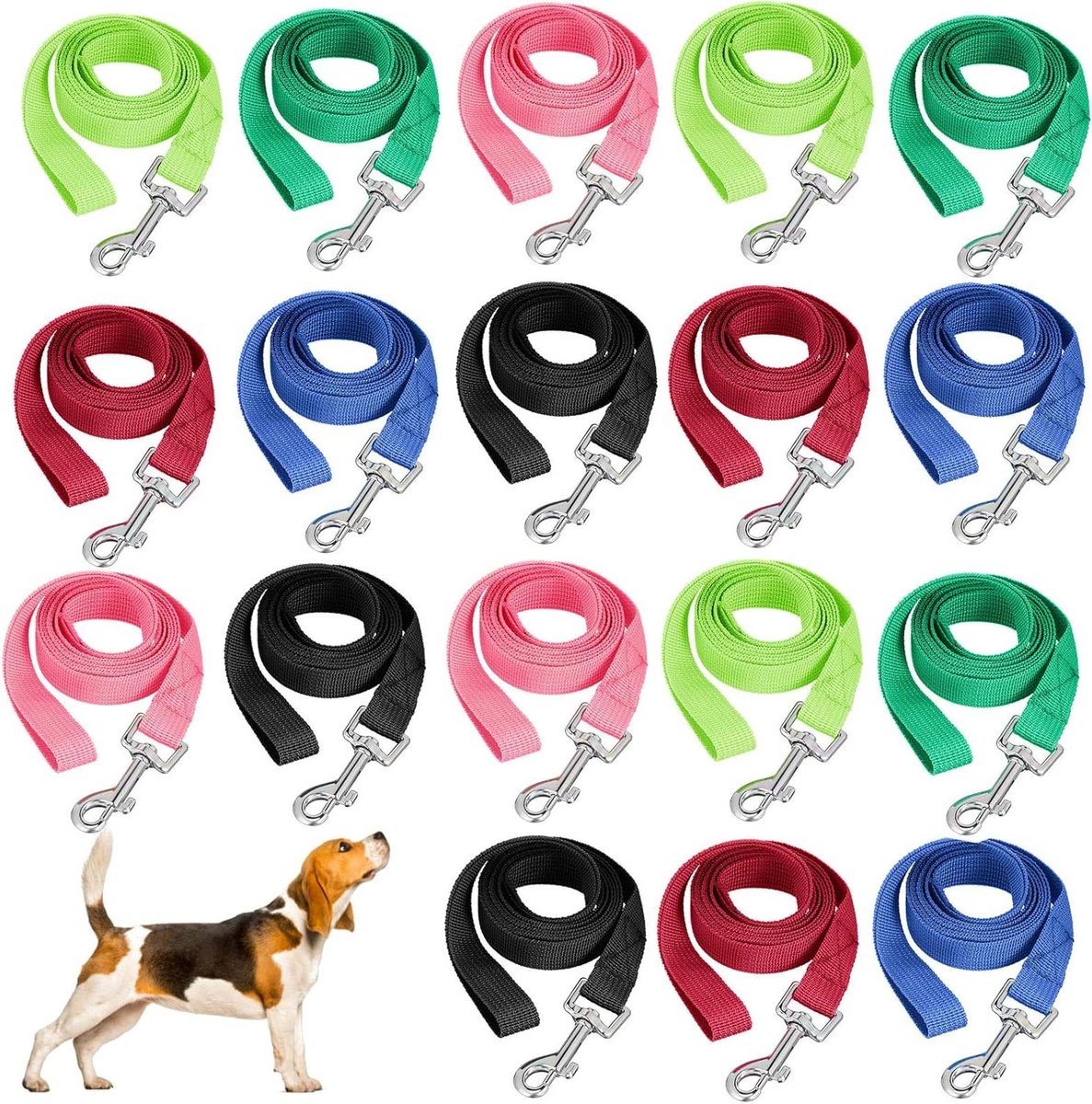 Nylon Hondenriem - Puppyriem Touw Riem - Hondentraining Uitlaatservice - Zware Draaibare Gesp - 1.5 meter lang 2 cm breed